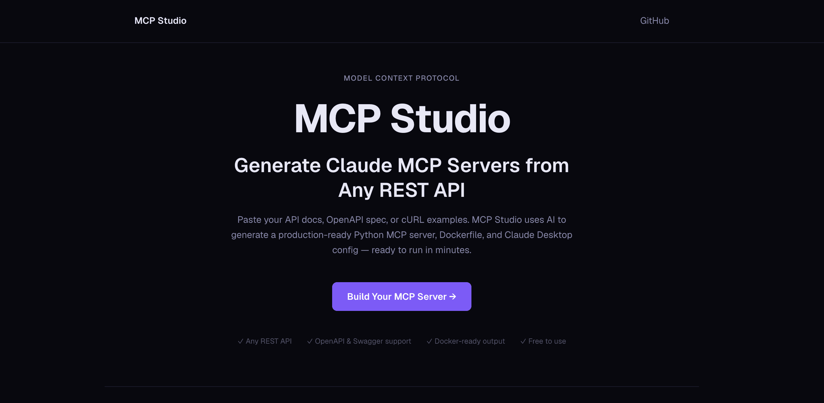 MCP STUDIO